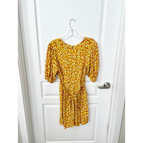 Faithfull the Brand Ilia Mini Dress Saffron Thelma Floral Medium 6 - Picture 6 of 15